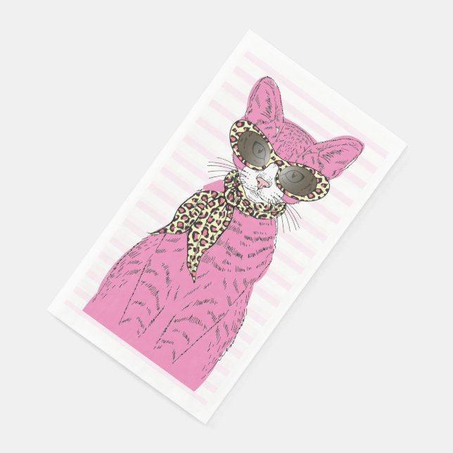Serviette En Papier Chat chats élégant Leopard (Coin)