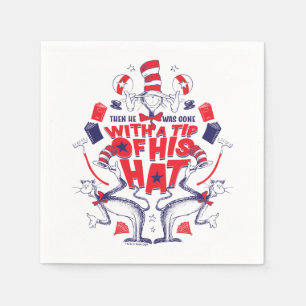 Serviette En Papier Chat dans le Casquette  Il était parti avec un pou