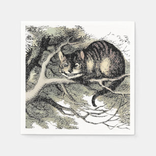 Serviette En Papier Chat de Cheshire Alice au Pays des Merveilles Clas