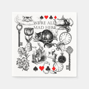 Serviette En Papier Chat de Cheshire classique alice au pays des merve