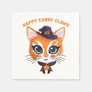 Serviette En Papier Chat d'Halloween