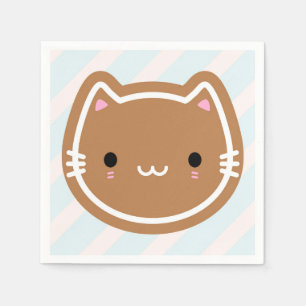 Serviette En Papier Chat en pain d'épices de Noël