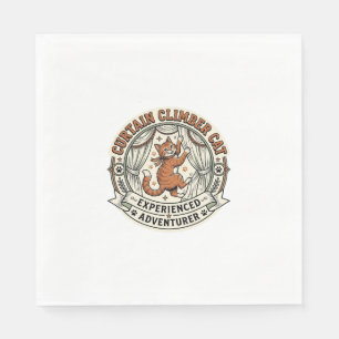 Serviette En Papier Chat Grimpeur de Rideau Chat Grimpeur de Rideau Ve