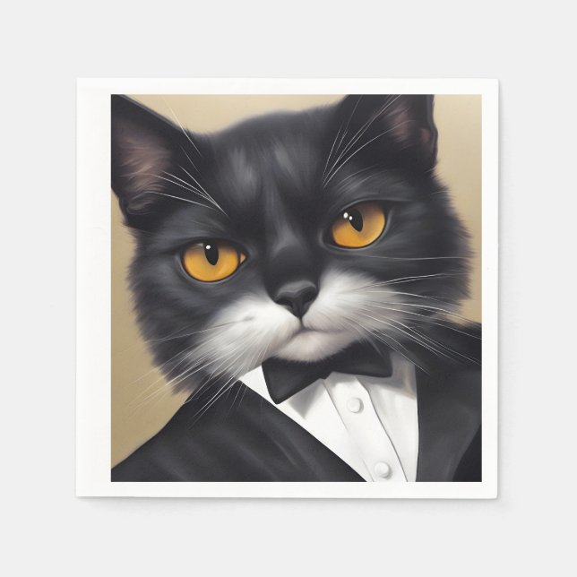 Serviette En Papier Chat intelligent (Devant)