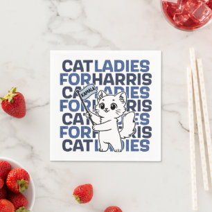 Serviette En Papier Chat Ladies For Kamala Harris for President 2024