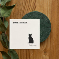 chat noir Chaton animal de compagnie Cocktail Napk