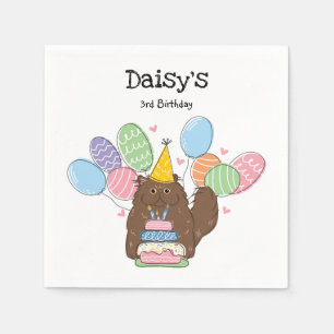 Serviette En Papier Chat Perse Brown Longhair Papier Anniversaire