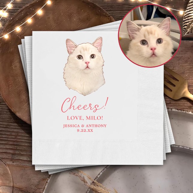 Serviette En Papier Chat Ragdoll Cheveux personnalisés serviettes (Créateur téléchargé)