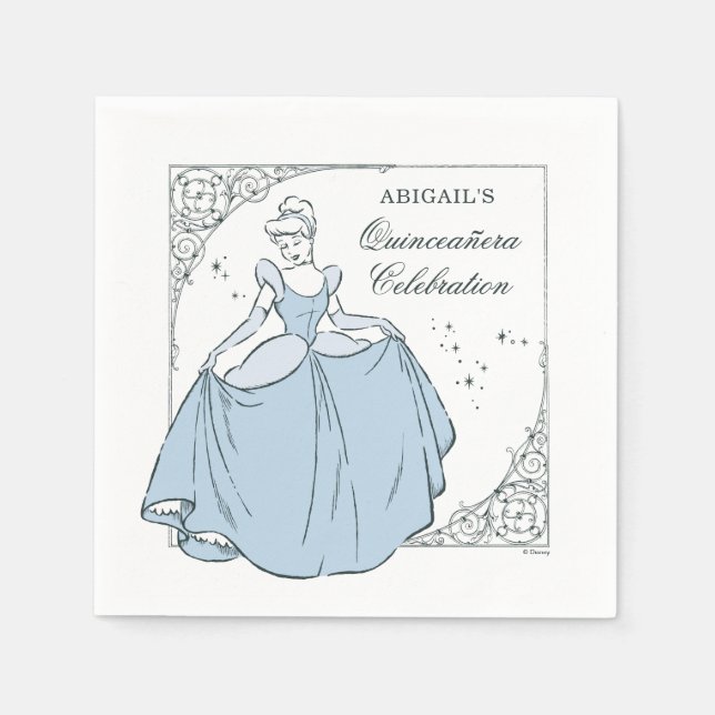 Serviette En Papier Château de Cendrillon | Fairy Tale Anniversaire (Devant)