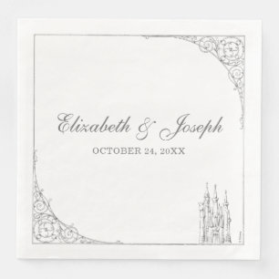 Serviette En Papier Château de Cendrillon   Mariage Fairytale