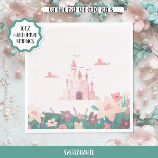 Serviette En Papier Château de Princesse de Rêve Mouchoir en Papier