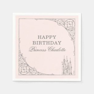 Serviette En Papier Château Disney Princess   Fairy Tale Anniversaire
