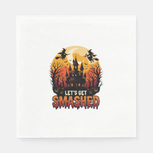 Serviette En Papier Château Hanté Halloween Sorcières Faisons Nous Écl
