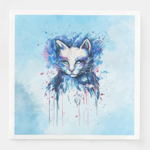 Serviette En Papier Chaton