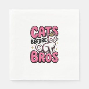 Serviette En Papier Chats avant frères conception de t-shirt vintage d
