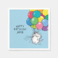 CHATS D'ANNIVERSAIRE par Sandra Boynton Napkins