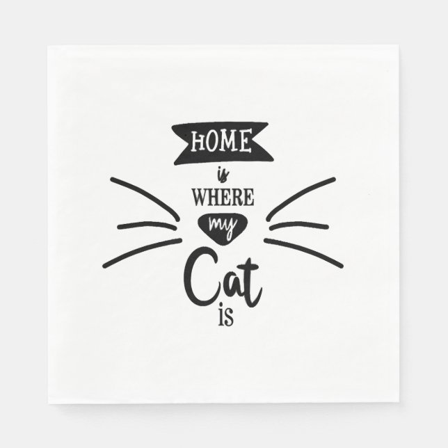 Serviette En Papier Chats et chats amusants (Devant)