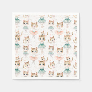 Serviette En Papier Chats Super Cute Ballerina