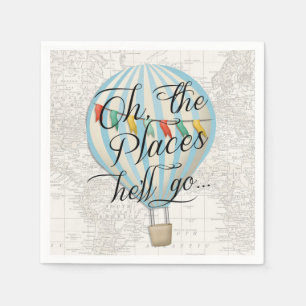Serviette En Papier Chaud Air Balloon Napkin Baby shower garçon
