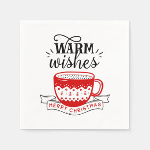 Serviette En Papier Chauds Coupe Café Chaud Coca Xmas Lettres