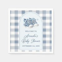 Chaussons Bébé Bleu Gingham Garçon Chaussures Bébé