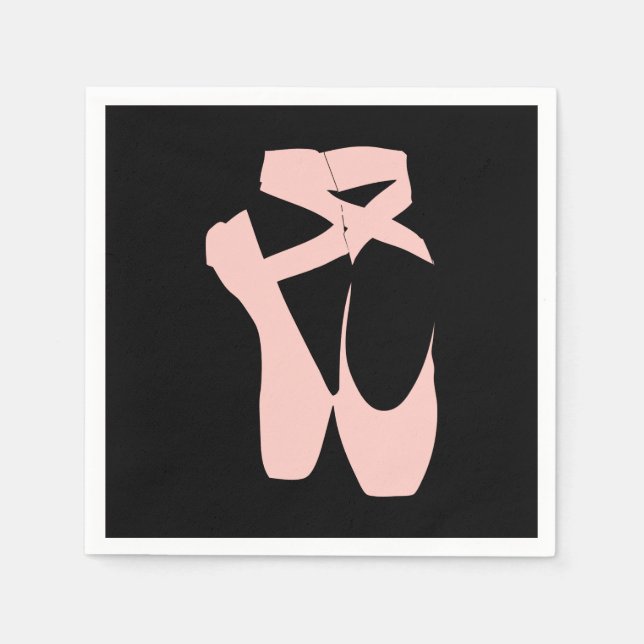 Serviette En Papier Chaussure de ballet rose danseur de ballet (Devant)
