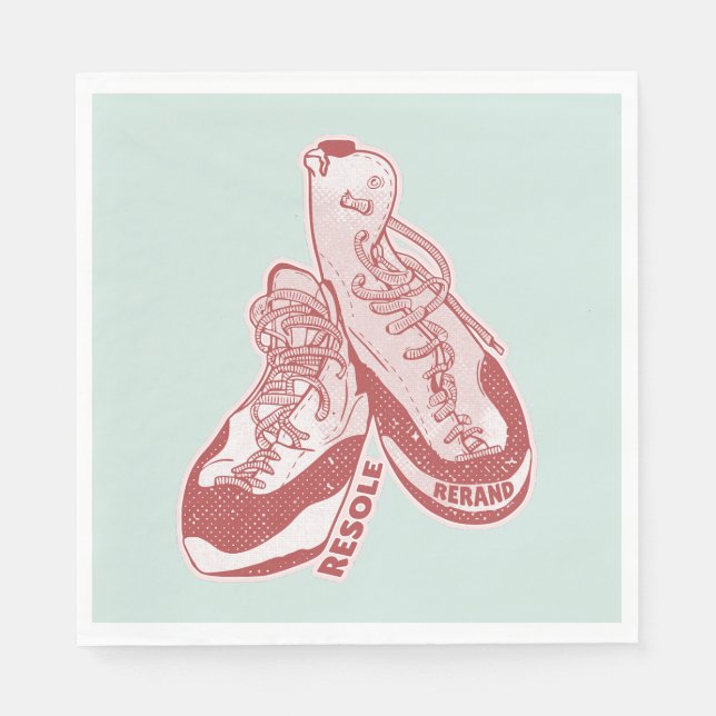 Serviette En Papier Chaussure escalade de roche (Devant)