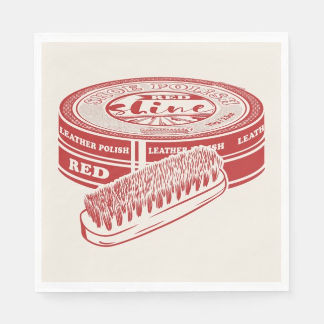 Serviette En Papier Chaussure rouge (Devant)