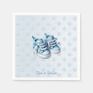 Serviette En Papier Chaussures Bébé Bleues serviettes