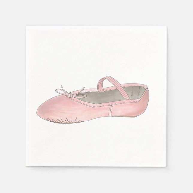 Serviette En Papier Chaussures de Ballet Rose Chaussures Chaussons Bal (Devant)