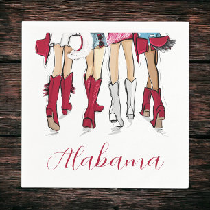 Serviette En Papier Chaussures de cowboy et chapeaux de mode pour dame