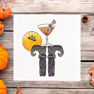 Serviette En Papier Chaussures de sorcière d'Halloween Fête de cocktai