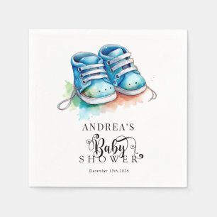 Serviette En Papier Chaussures pour bébés Baby shower Blue Boy