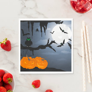 Serviette En Papier Chauve-Chouette D'Halloween