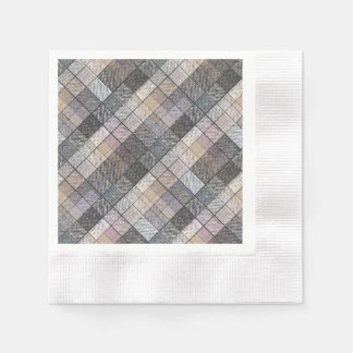 Serviette En Papier Checkered gray .
