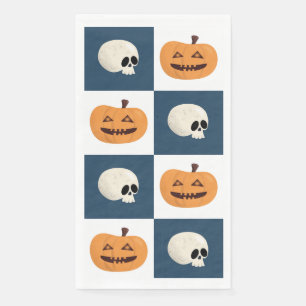 Serviette En Papier Checks de Skulls et Pumkins