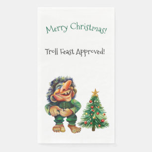 Serviette En Papier Cheeky Christmas Troll et Tree Delight
