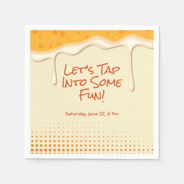 Serviette En Papier Cheers & Bières - Invitations festives pour l'amou (Devant)