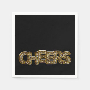 Serviette En Papier CHEERS Empreinte de léopard Balloon Celebration Ch