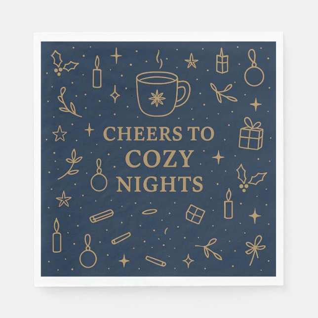 Serviette En Papier Cheers to Cozy Nights Paper Napkin (Devant)