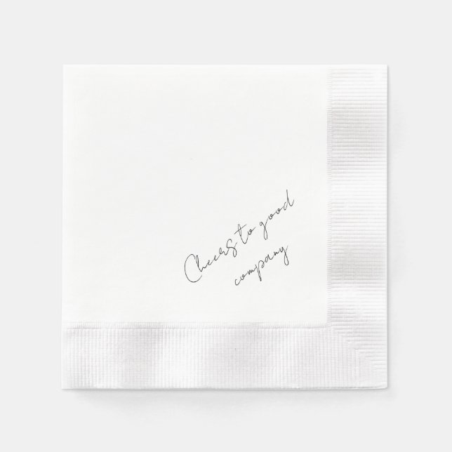 Serviette En Papier 'Cheers To Good Company' Joyful Moments Stylish  (Devant)