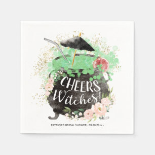 Serviette En Papier Cheers Witches Cocktail Halloween Fête des mariées