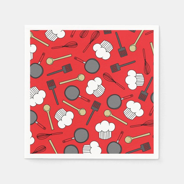 Serviette En Papier Chef Cuisine Anniversaire de enfant (Devant)