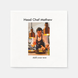 Serviette En Papier Chef cuisinier ajouter nom texte hommes cuisine bo