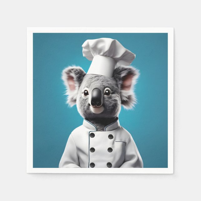 Serviette En Papier Chef Koala (Devant)
