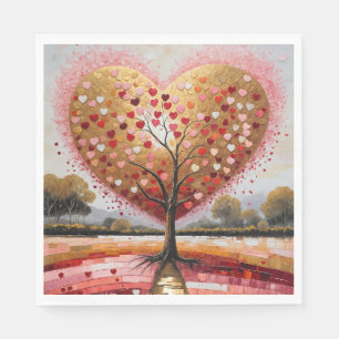 Serviette En Papier Chemin vers le coeur