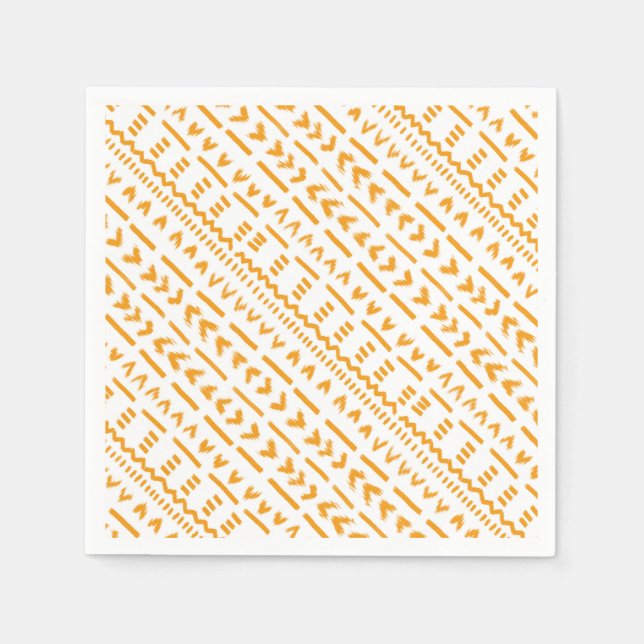 Serviette En Papier Chemins Du Motif Africain En Toile De Soleil (Devant)