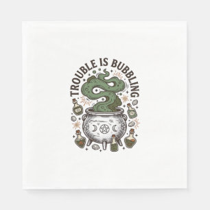 Serviette En Papier Chemise Chaudron de Sorcière Des Ennuis Bouillonne