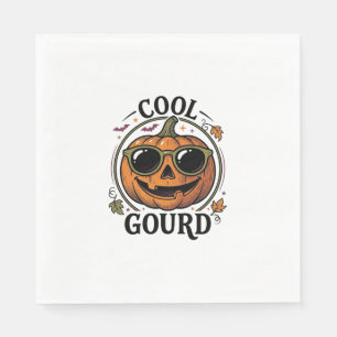 Serviette En Papier Chemise Citrouille Cool Gravure Vintage Halloween