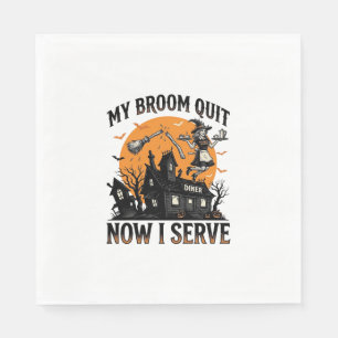 Serviette En Papier Chemise d'attendant d'Halloween Balai Cassa Humour